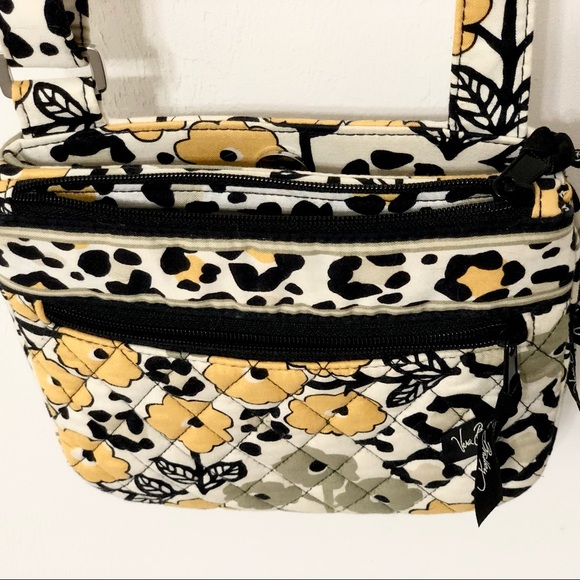 Vera Bradley yellow & black crossbody purse - Picture 2 of 4